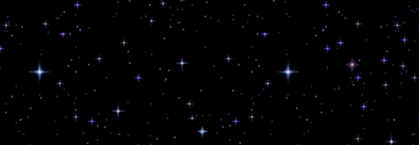 Animated starry sky in retro pixel style